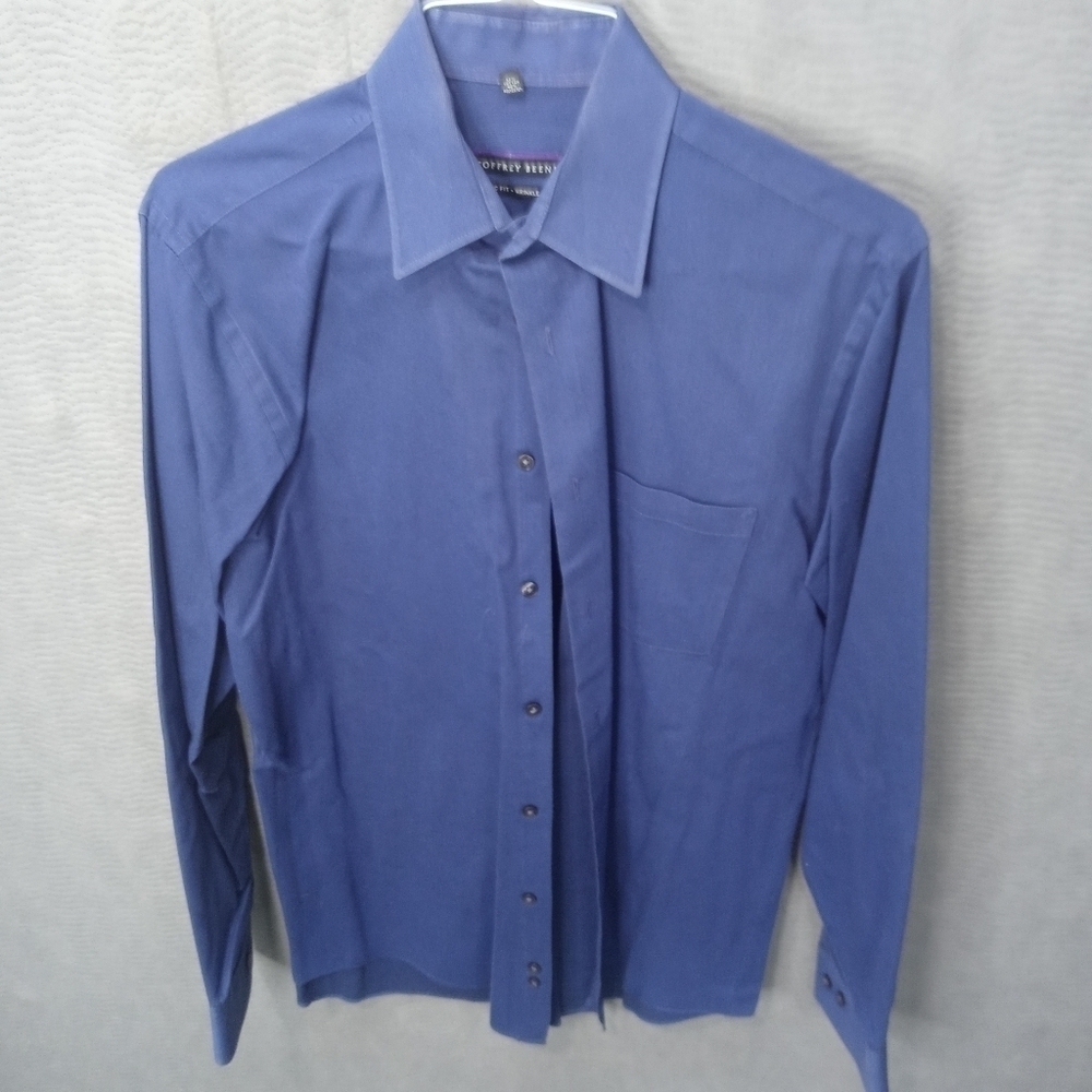 Geoffrey Beene men's blue long sleeve cotton/polye